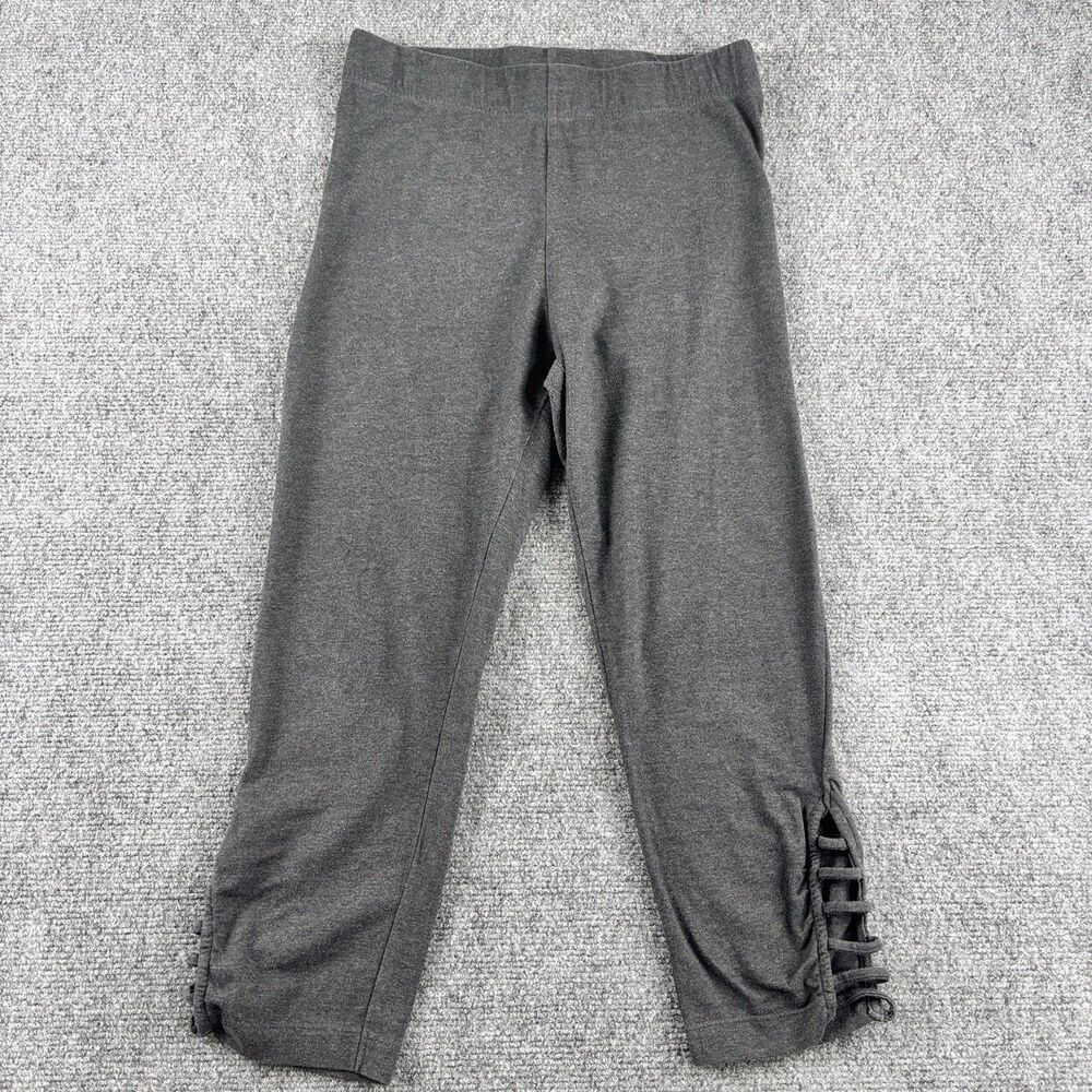 Old Navy Leggings Womens M US M Gray Hi Rise Crop Lattice Ankle